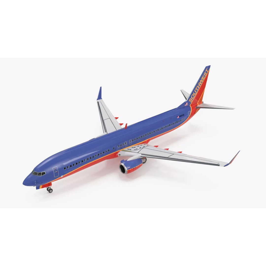 Boeing 737-900 3D Model – Rigged Commercial Aircraft with Interior - View 11