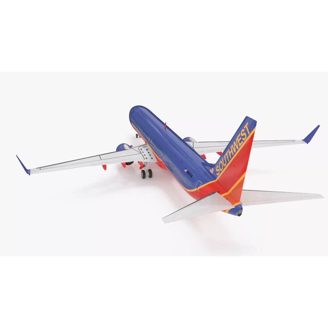 Boeing 737-900 3D Model – Rigged Commercial Aircraft with Interior - View 13