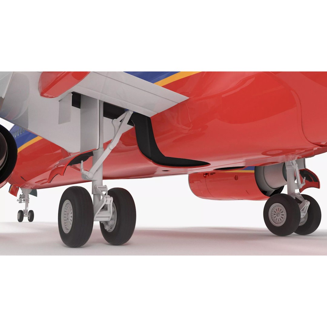 Boeing 737-900 3D Model – Rigged Commercial Aircraft with Interior - View 15