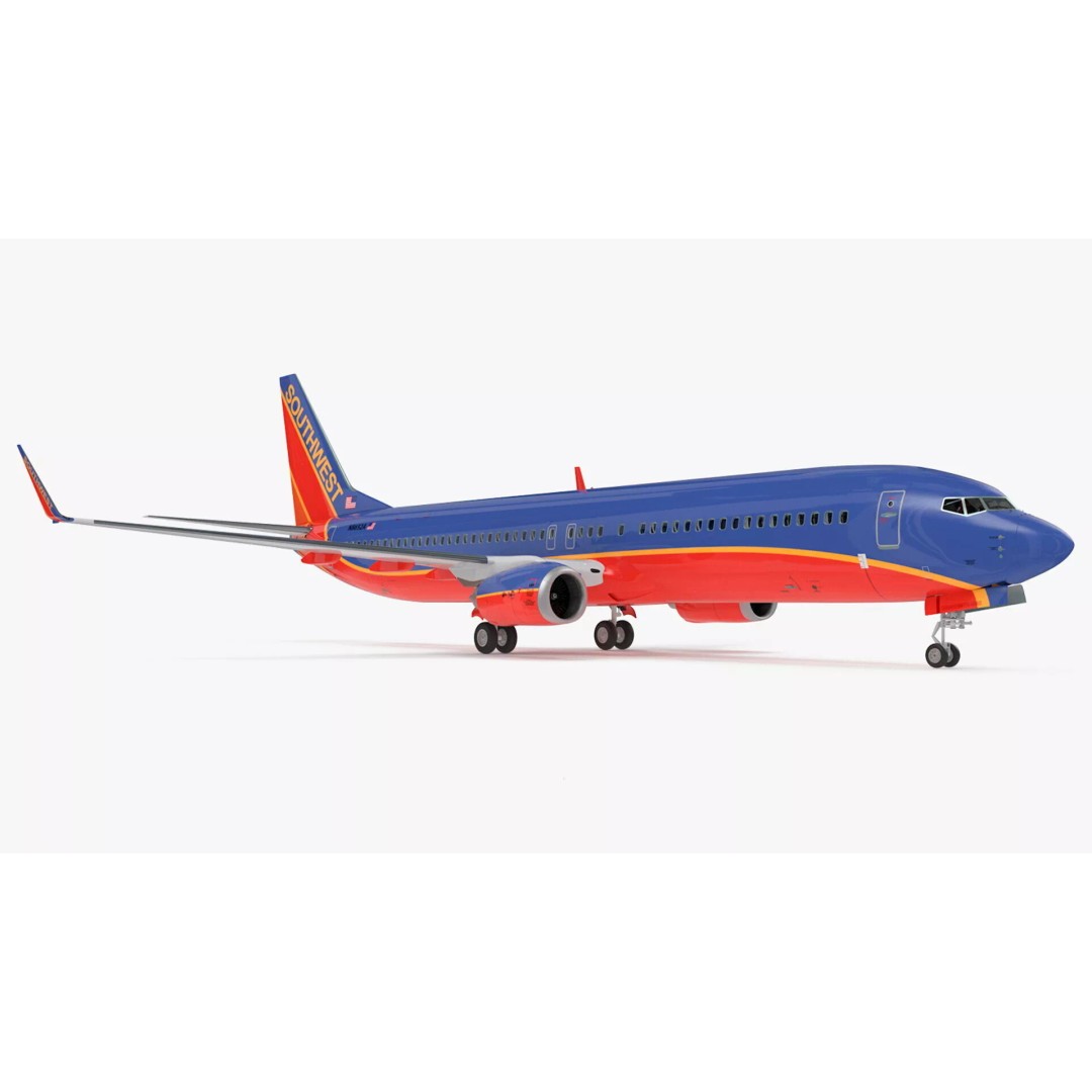 Boeing 737-900 3D Model – Rigged Commercial Aircraft with Interior - View 2