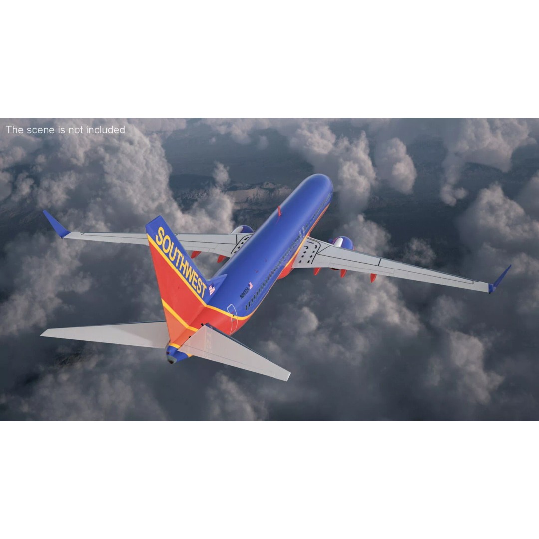Boeing 737-900 3D Model – Rigged Commercial Aircraft with Interior - View 5