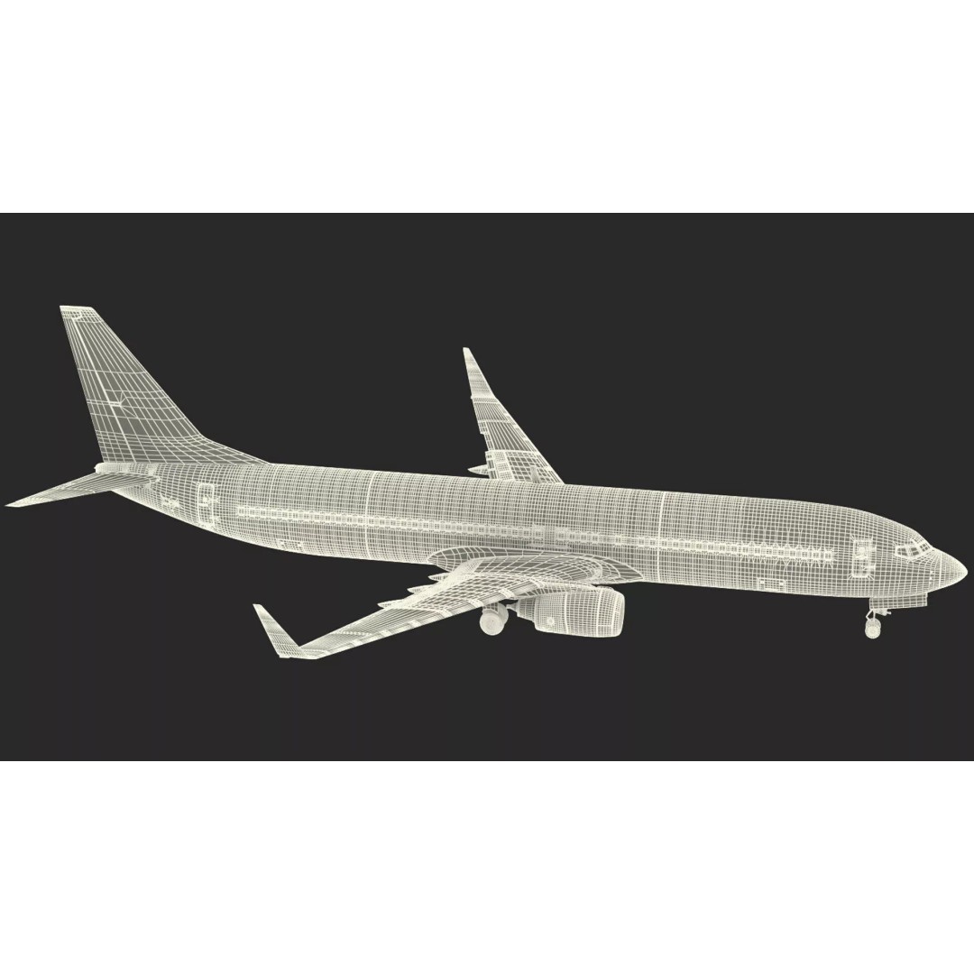 Boeing 737-900 3D Model – Rigged Commercial Aircraft with Interior - View 55
