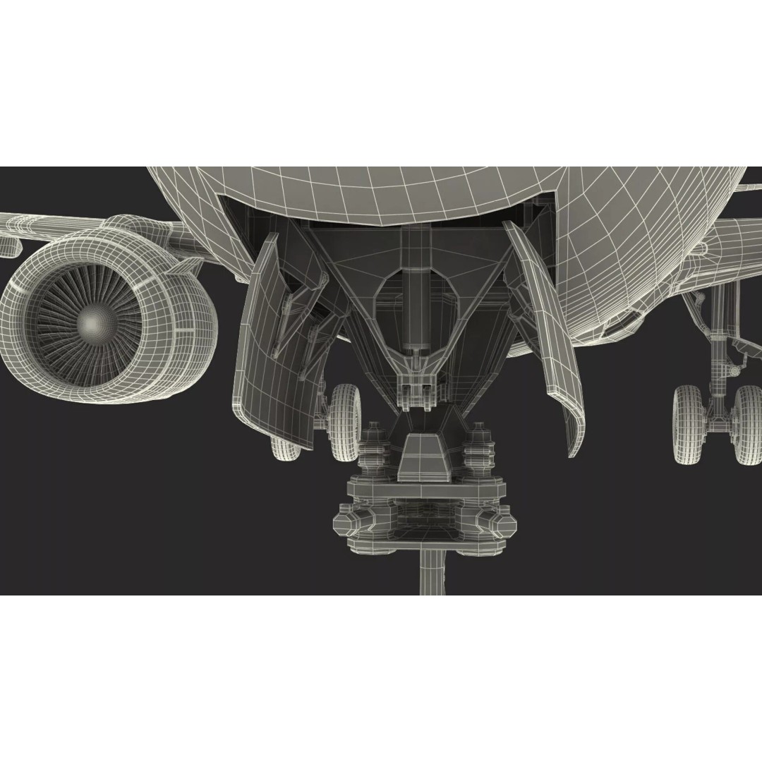 Boeing 737-900 3D Model – Rigged Commercial Aircraft with Interior - View 58