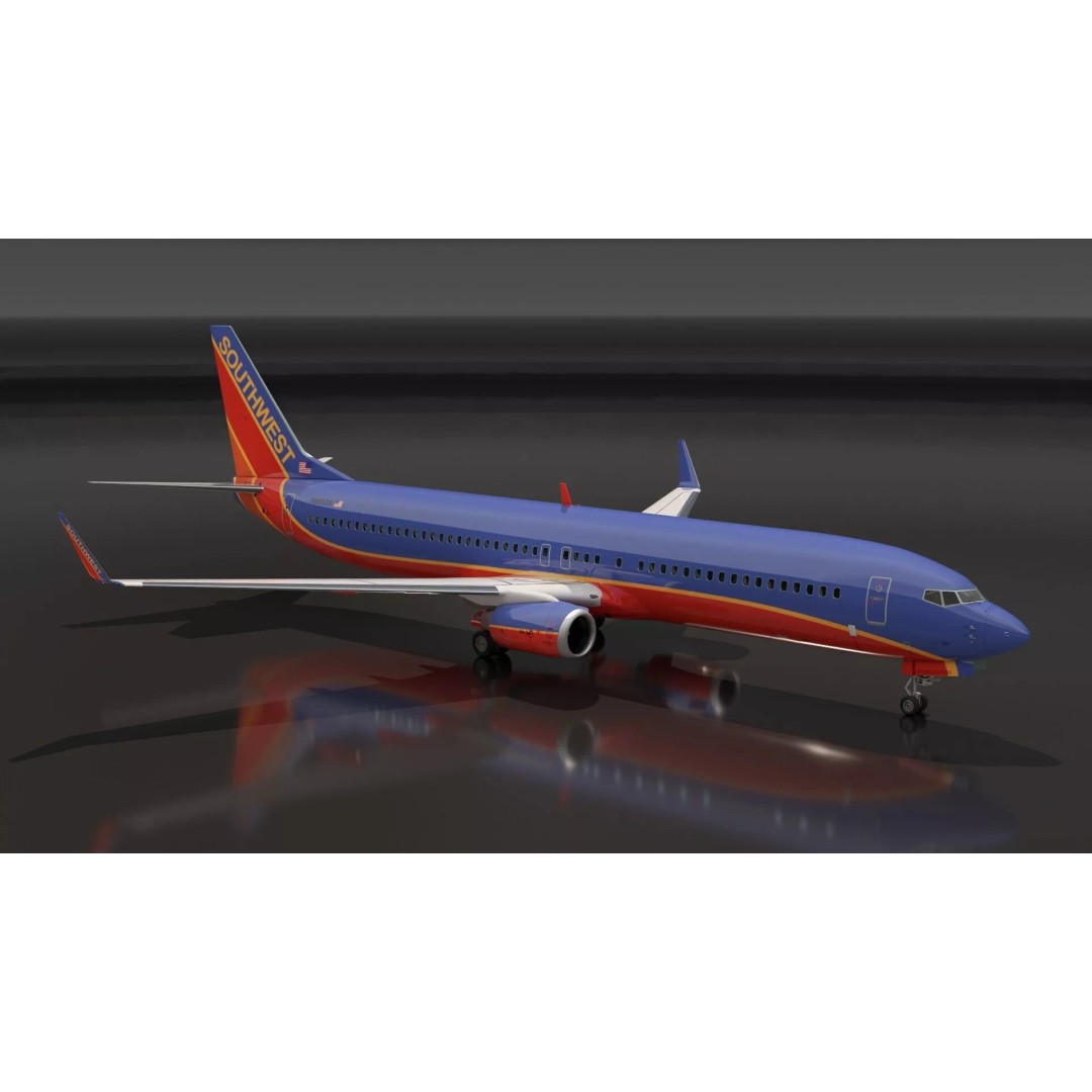 Boeing 737-900 3D Model – Rigged Commercial Aircraft with Interior - View 9