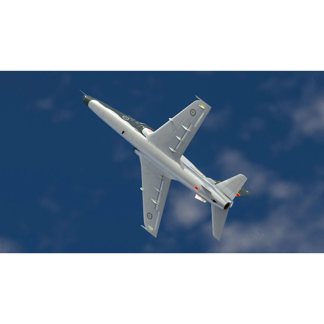 BAE Hawk 127 3D Model – Low Poly Military Aircraft, FBX, Game Ready - View 18