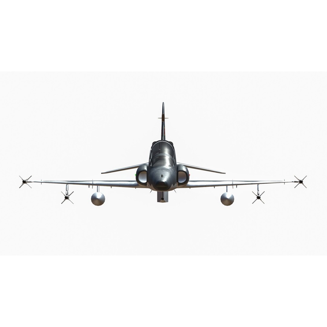 BAE Hawk 127 3D Model – Low Poly Military Aircraft, FBX, Game Ready - View 9