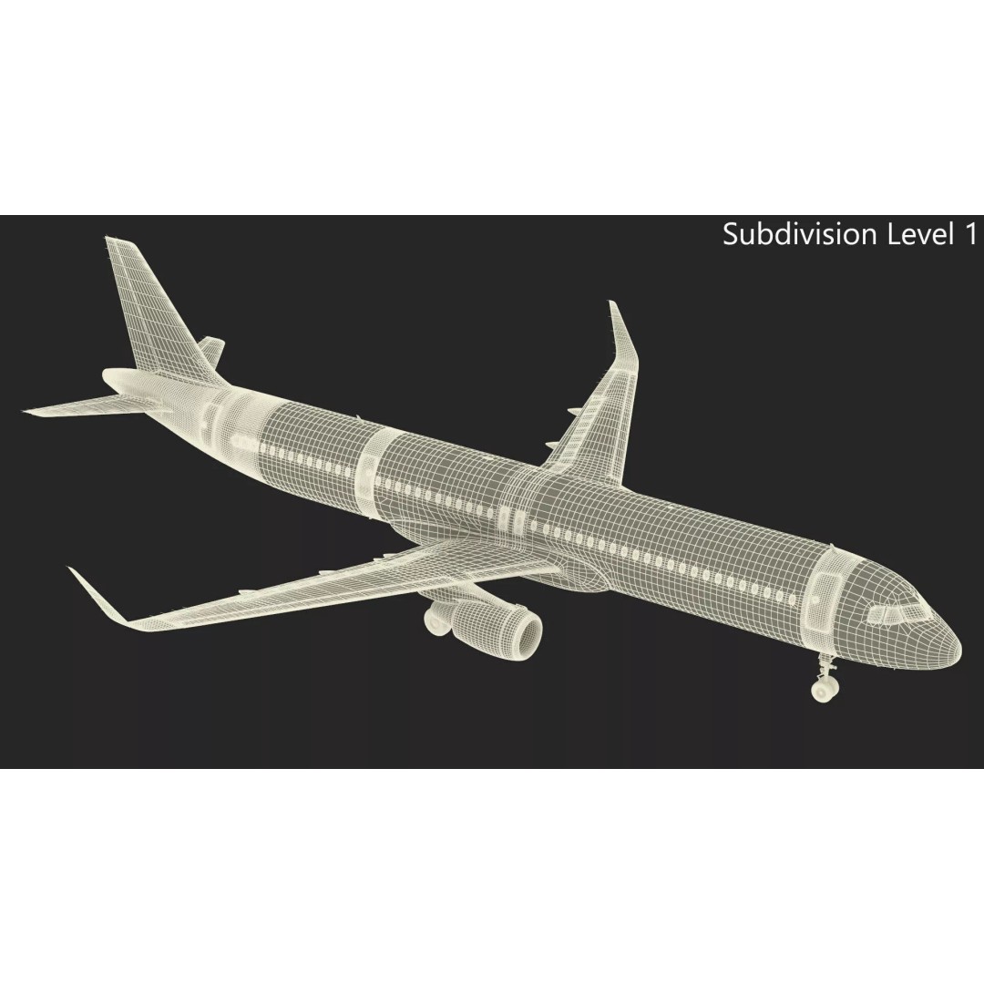 Airbus A321neo 3D Model – High Poly Aircraft with Detailed Cabin and Cockpit - View 27
