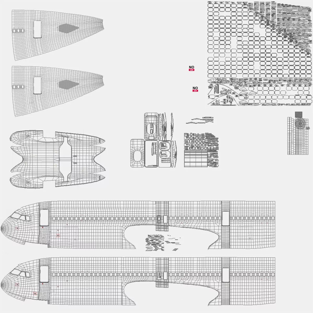 Airbus A321neo 3D Model – High Poly Aircraft with Detailed Cabin and Cockpit - View 28