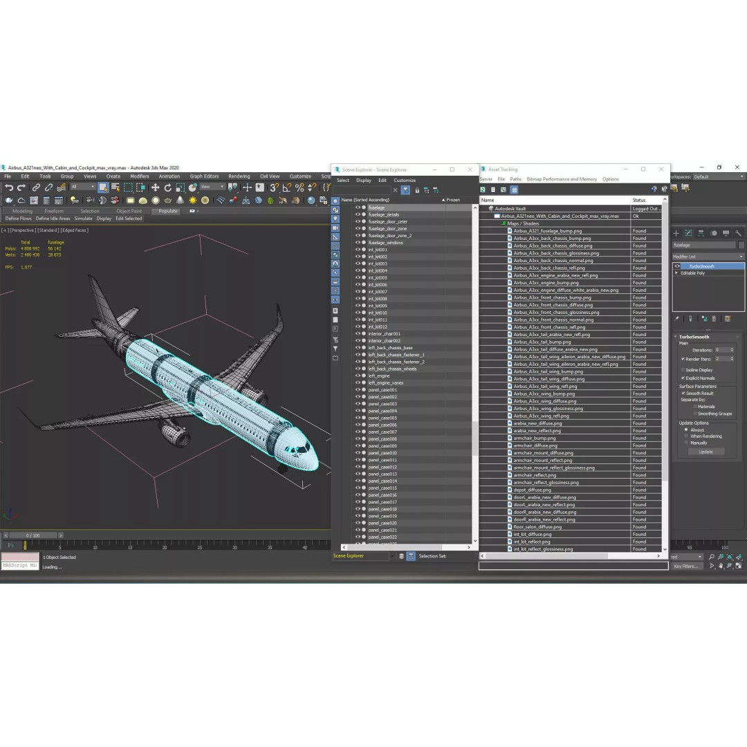 Airbus A321neo 3D Model – High Poly Aircraft with Detailed Cabin and Cockpit - View 30