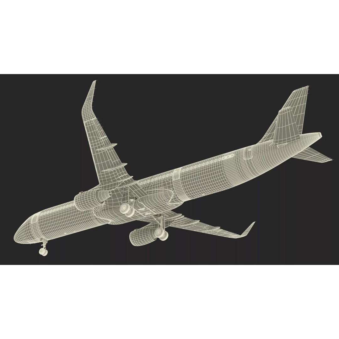 Airbus A321neo 3D Model – High Poly Aircraft with Detailed Cabin and Cockpit - View 35