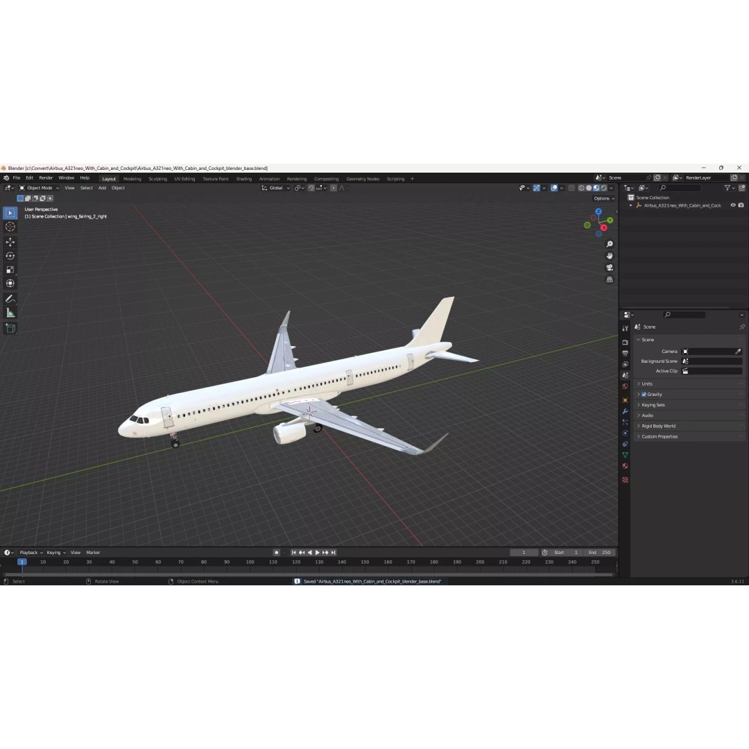 Airbus A321neo 3D Model – High Poly Aircraft with Detailed Cabin and Cockpit - View 37