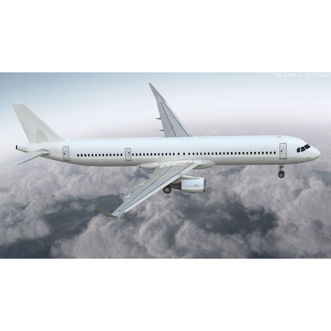 Airbus A321neo 3D Model – High Poly Aircraft with Detailed Cabin and Cockpit - View 4