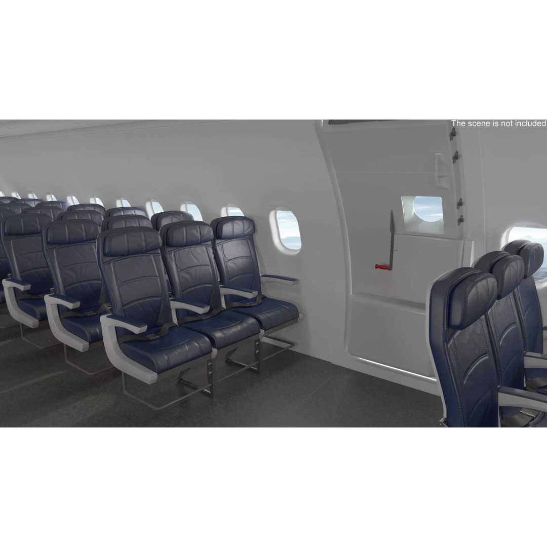 Airbus A321neo 3D Model – High Poly Aircraft with Detailed Cabin and Cockpit - View 9