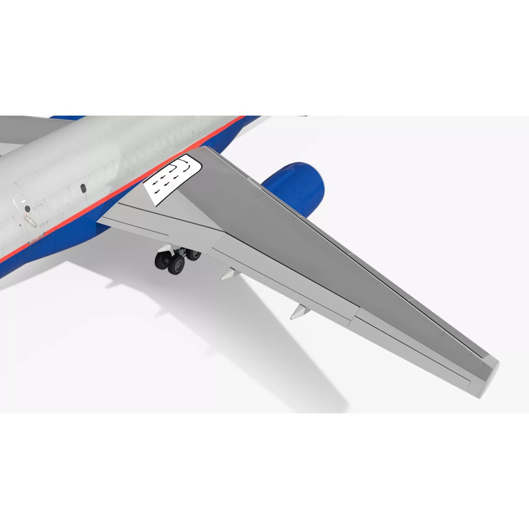United Airlines Boeing 757 3D Model – Rigged Aircraft for Animation - View 16