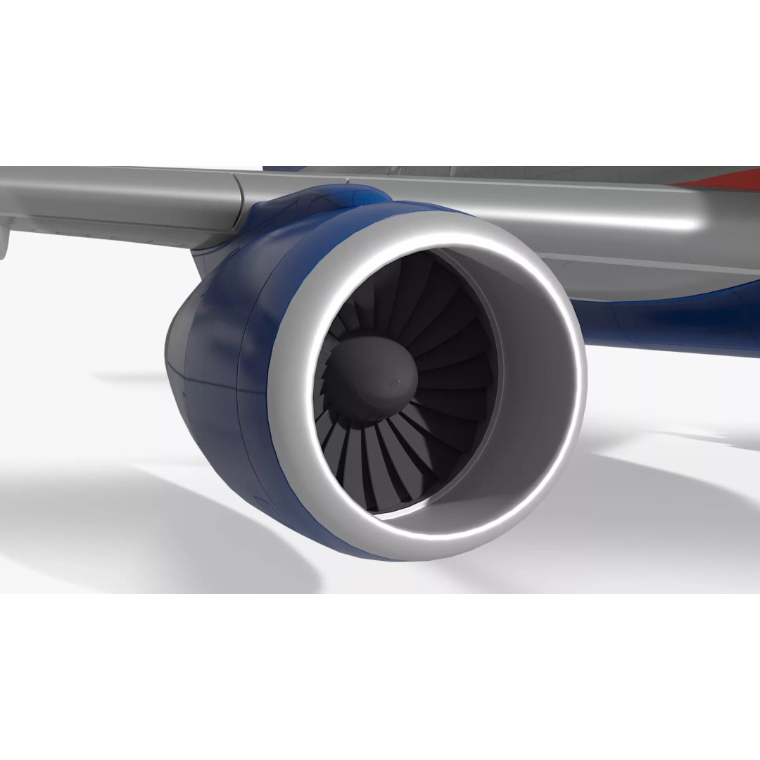 United Airlines Boeing 757 3D Model – Rigged Aircraft for Animation - View 17