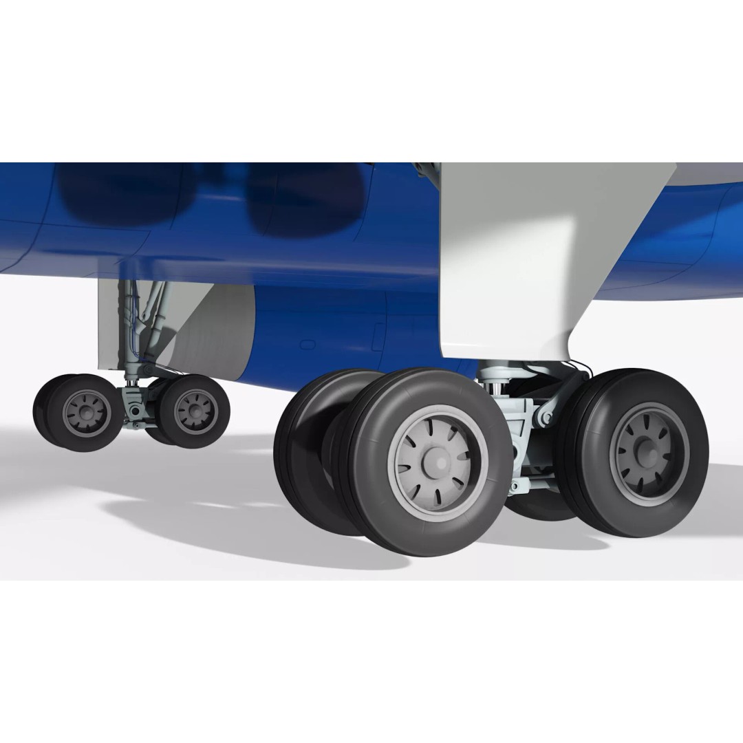 United Airlines Boeing 757 3D Model – Rigged Aircraft for Animation - View 18