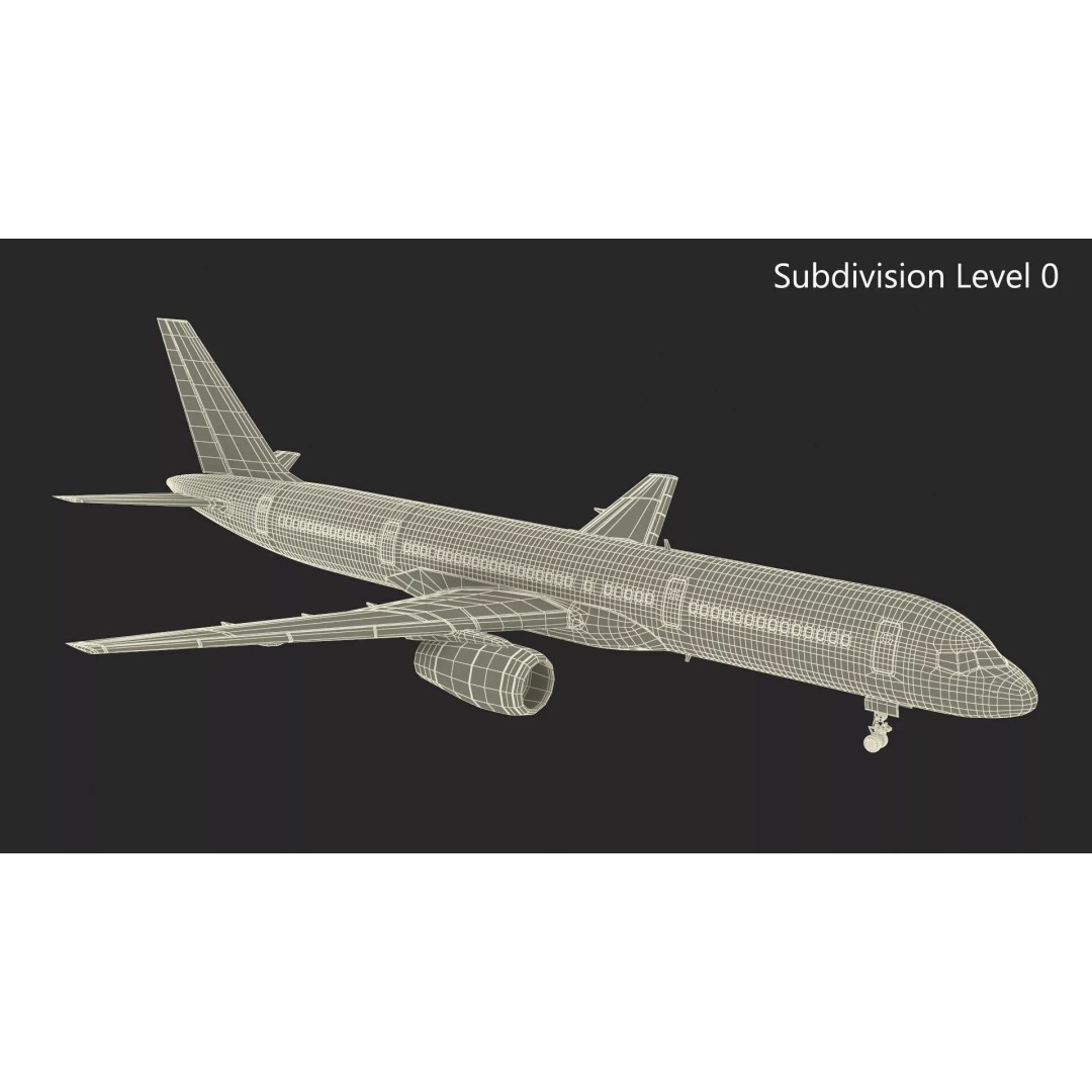 United Airlines Boeing 757 3D Model – Rigged Aircraft for Animation - View 20