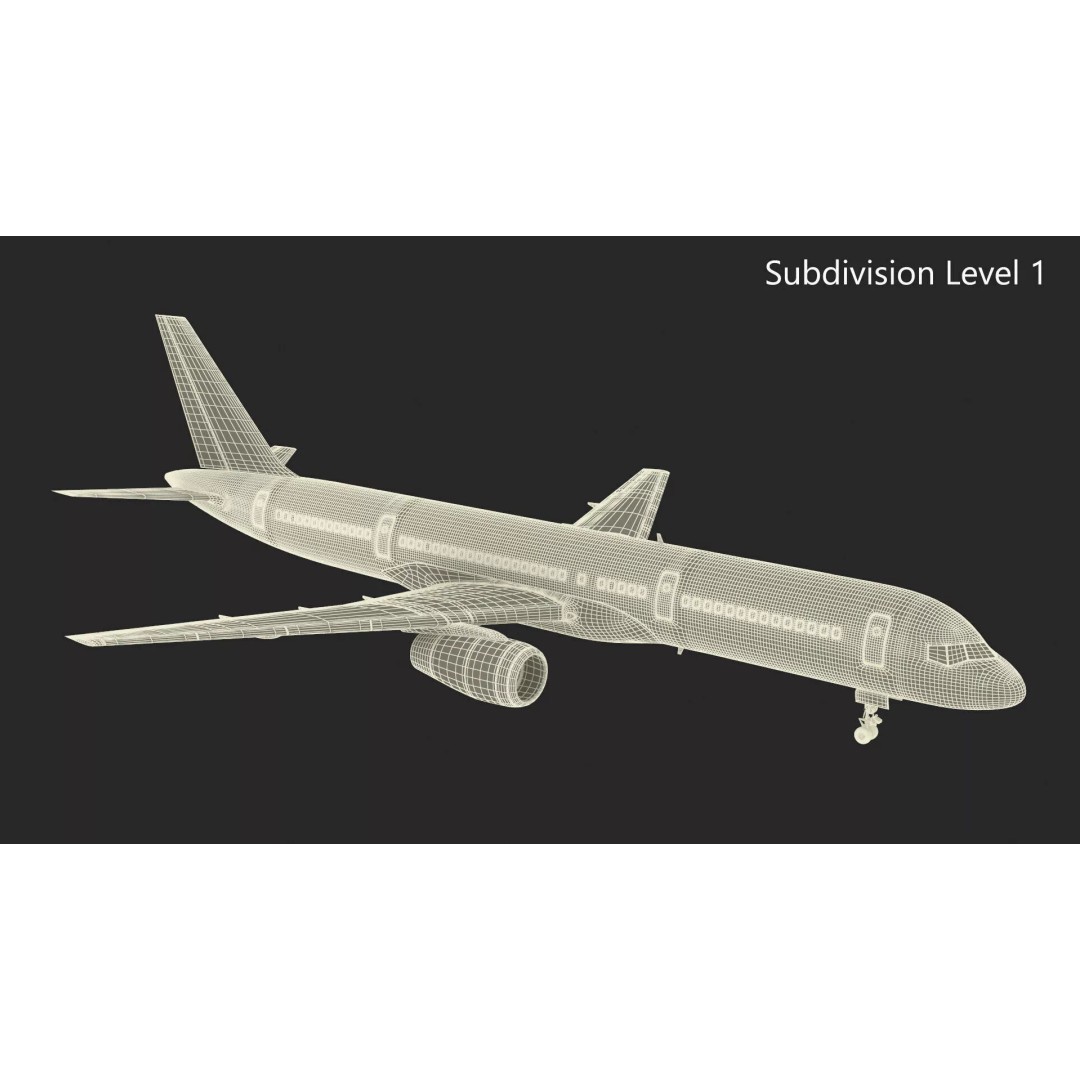 United Airlines Boeing 757 3D Model – Rigged Aircraft for Animation - View 21