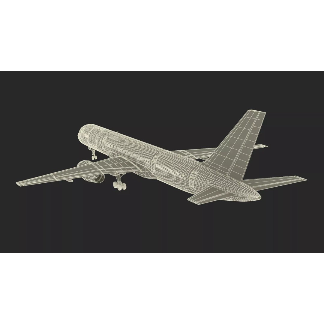 United Airlines Boeing 757 3D Model – Rigged Aircraft for Animation - View 25