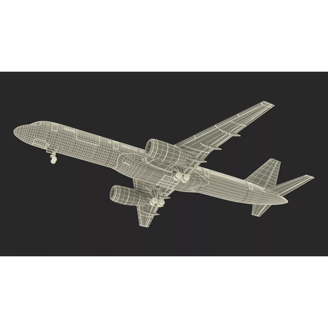 United Airlines Boeing 757 3D Model – Rigged Aircraft for Animation - View 26