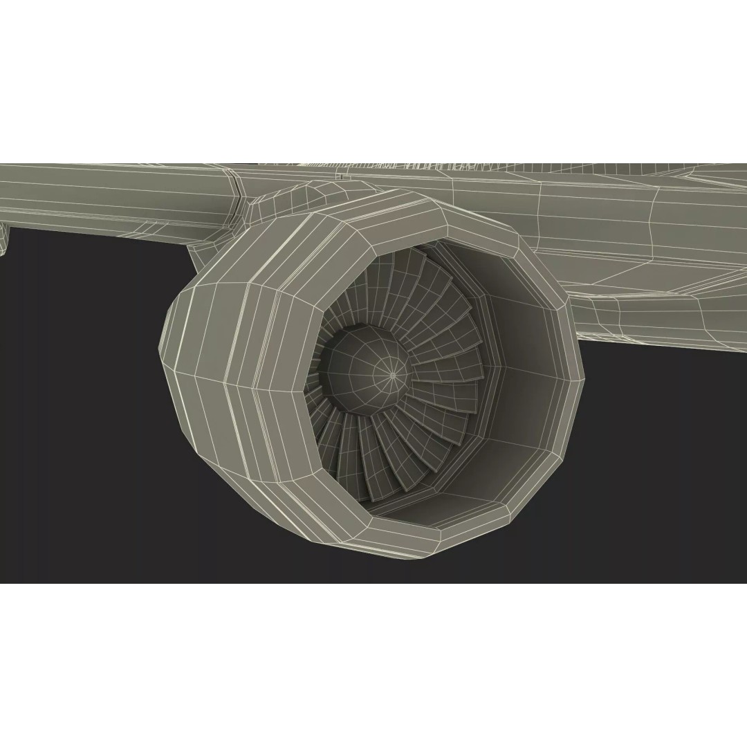 United Airlines Boeing 757 3D Model – Rigged Aircraft for Animation - View 27