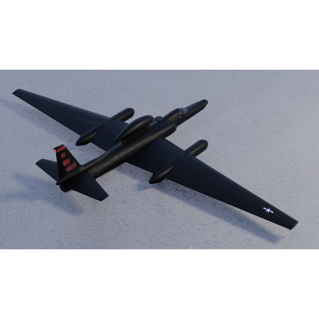 Lockheed U-2S Dragon Lady 3D Model – Low Poly Game Asset, FBX, PBR - View 10