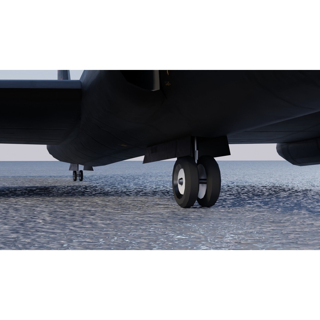 Lockheed U-2S Dragon Lady 3D Model – Low Poly Game Asset, FBX, PBR - View 12