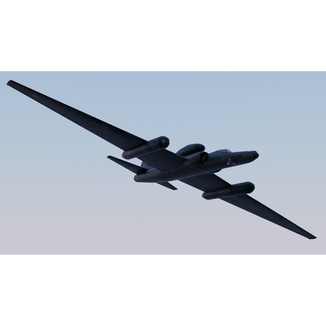Lockheed U-2S Dragon Lady 3D Model – Low Poly Game Asset, FBX, PBR - View 13