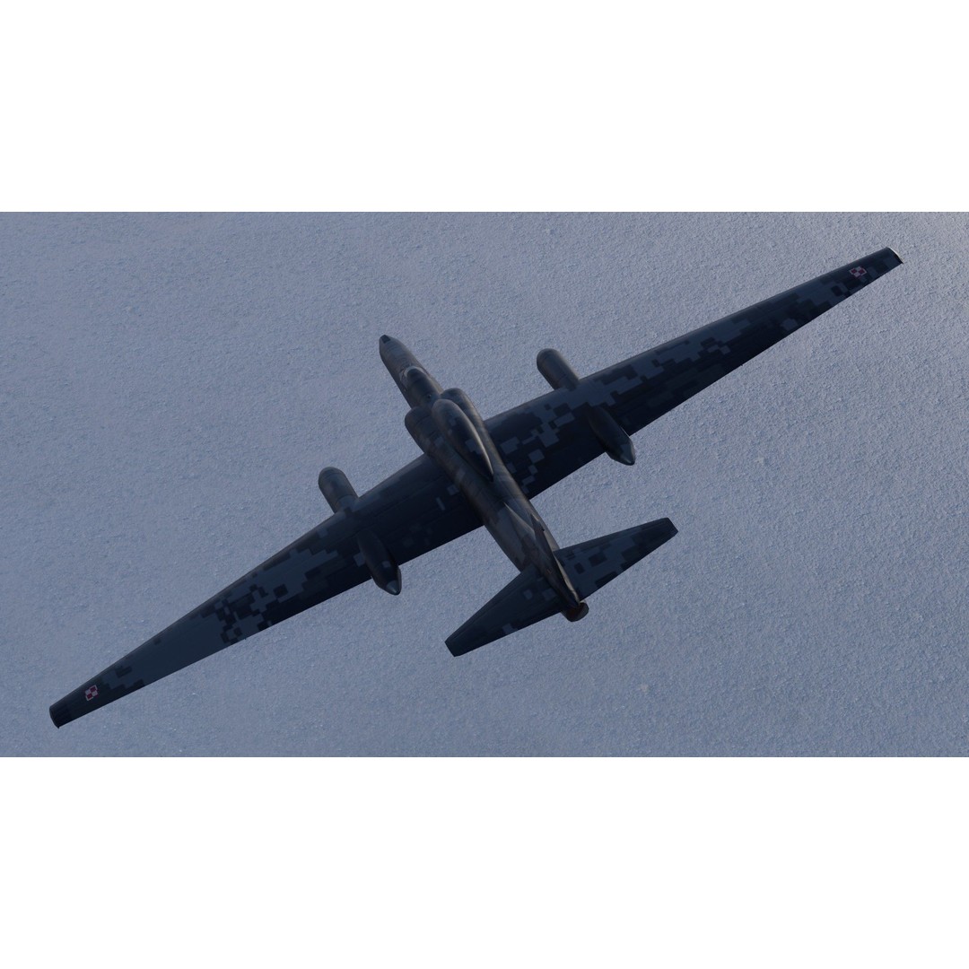 Lockheed U-2S Dragon Lady 3D Model – Low Poly Game Asset, FBX, PBR - View 16