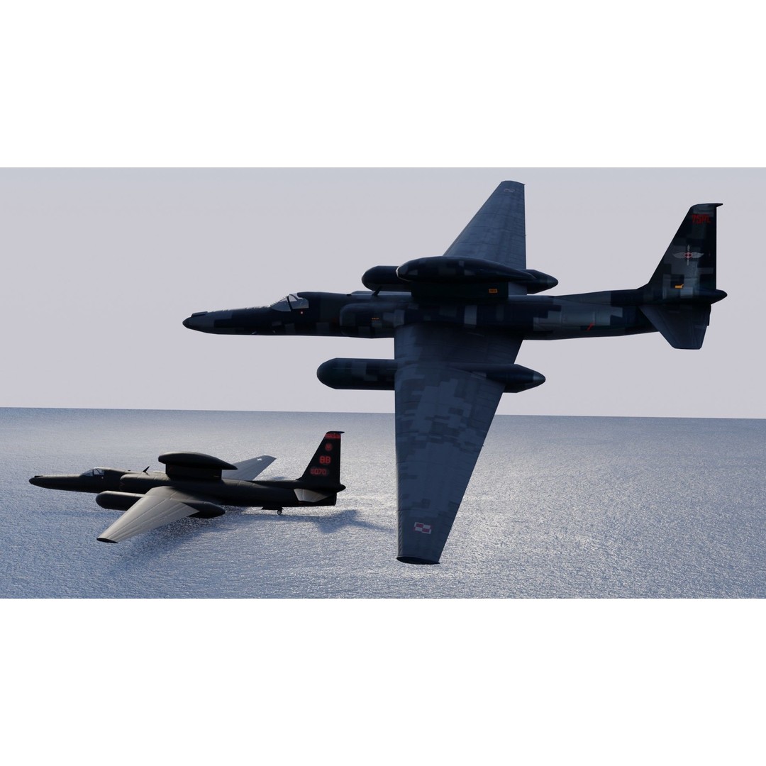 Lockheed U-2S Dragon Lady 3D Model – Low Poly Game Asset, FBX, PBR - View 17