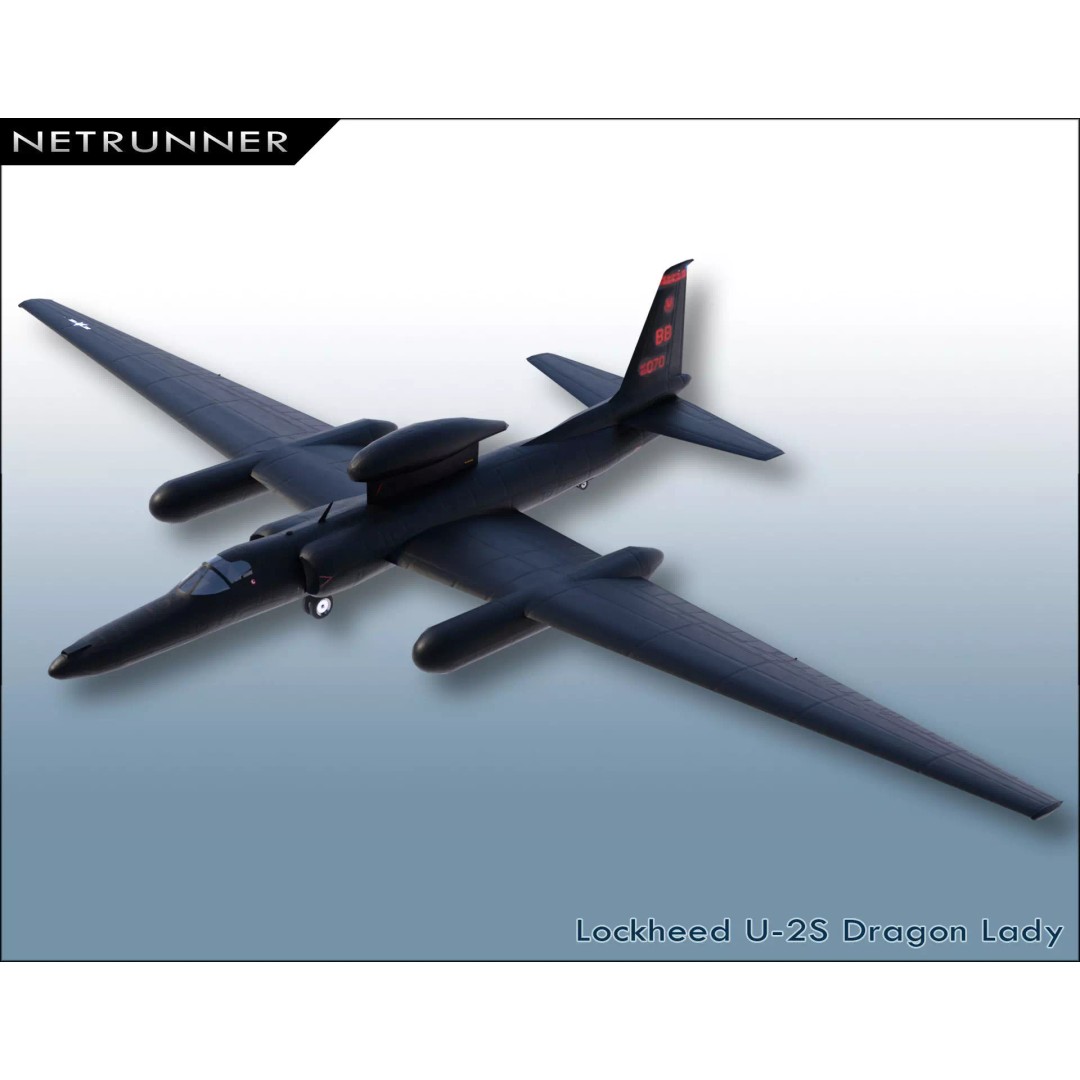 Lockheed U-2S Dragon Lady 3D Model – Low Poly Game Asset, FBX, PBR - View 2