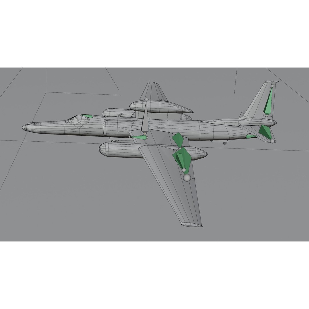 Lockheed U-2S Dragon Lady 3D Model – Low Poly Game Asset, FBX, PBR - View 22