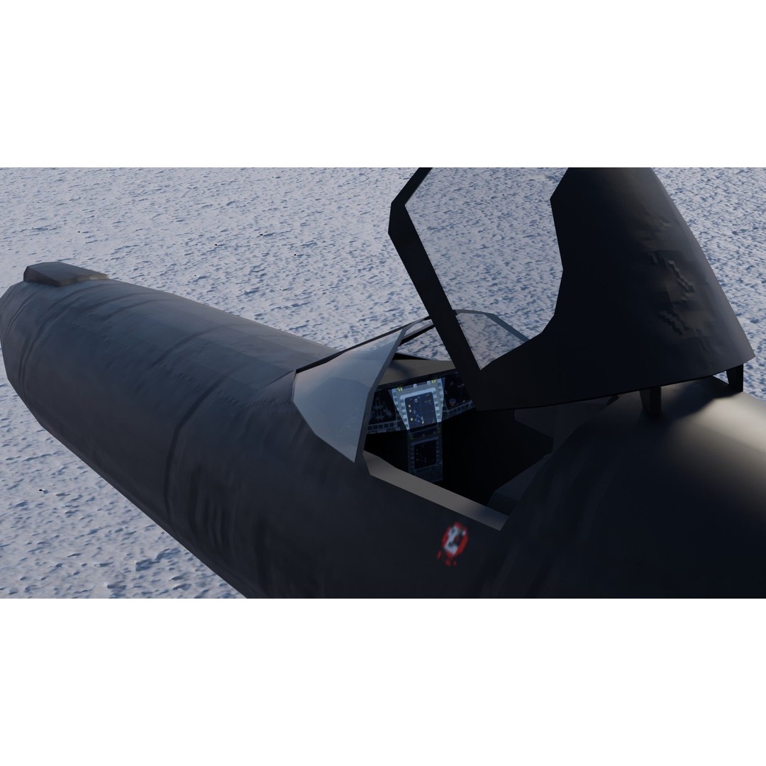 Lockheed U-2S Dragon Lady 3D Model – Low Poly Game Asset, FBX, PBR - View 24