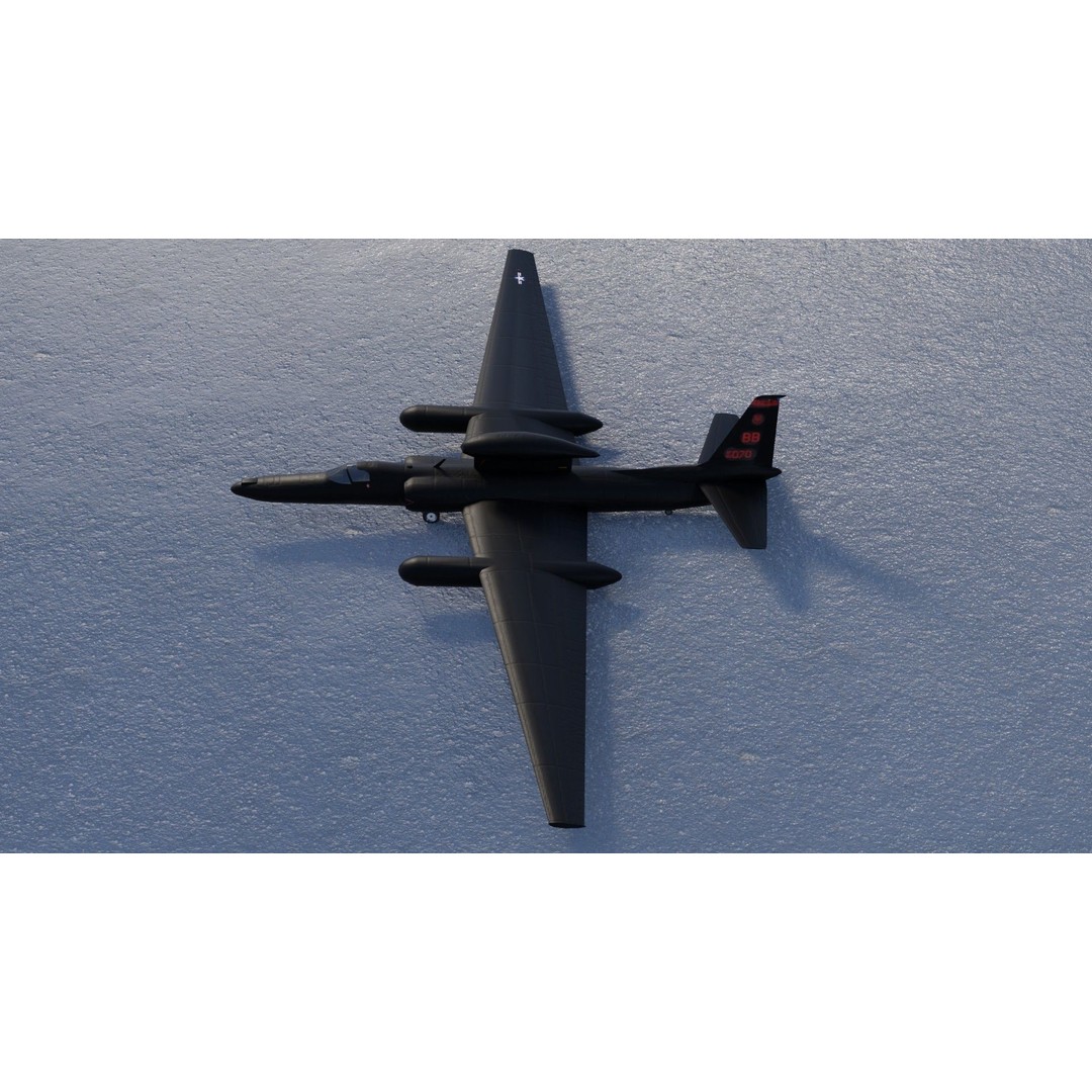 Lockheed U-2S Dragon Lady 3D Model – Low Poly Game Asset, FBX, PBR - View 4