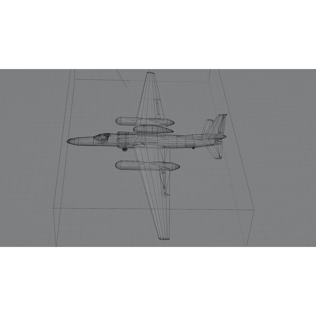 Lockheed U-2S Dragon Lady 3D Model – Low Poly Game Asset, FBX, PBR - View 5