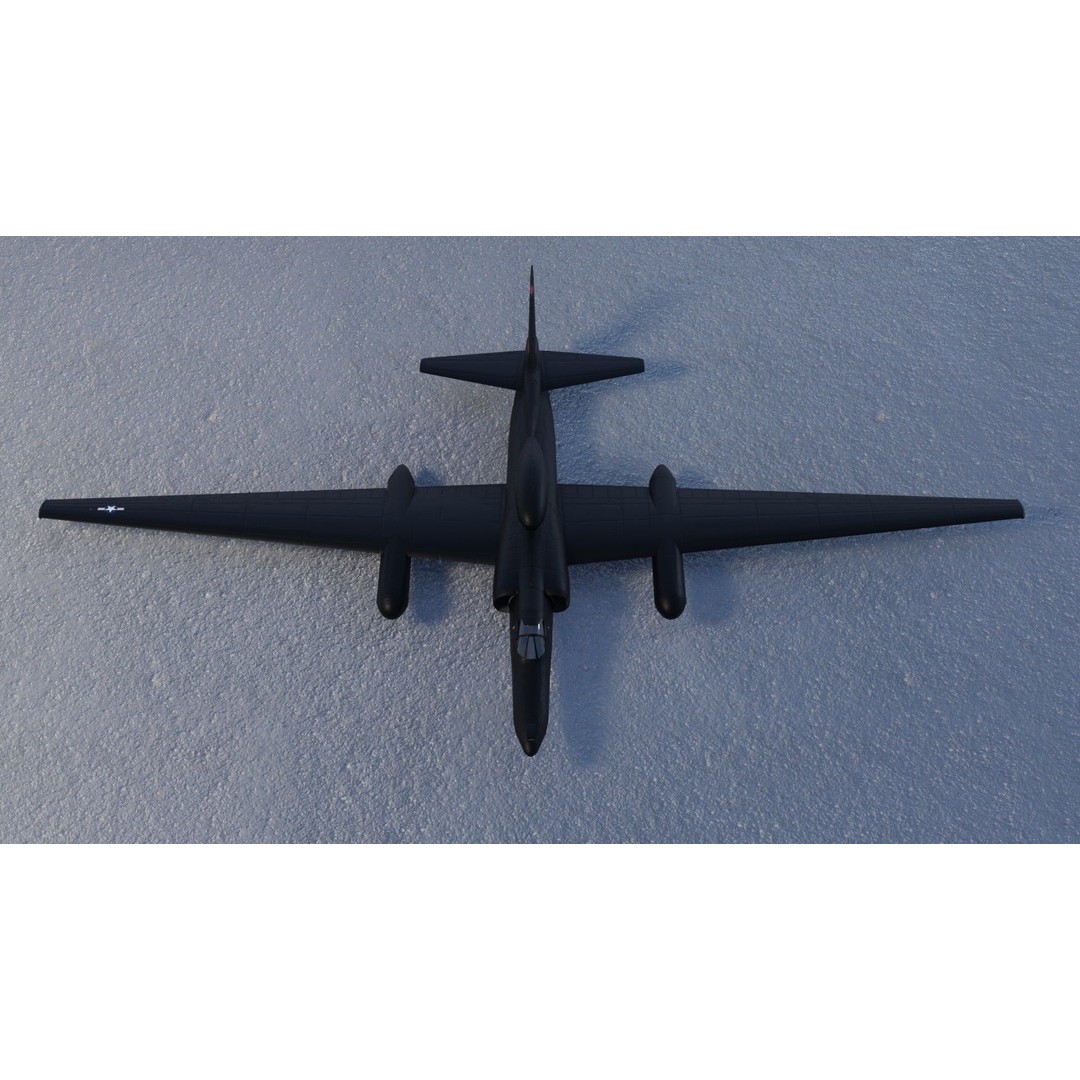 Lockheed U-2S Dragon Lady 3D Model – Low Poly Game Asset, FBX, PBR - View 7