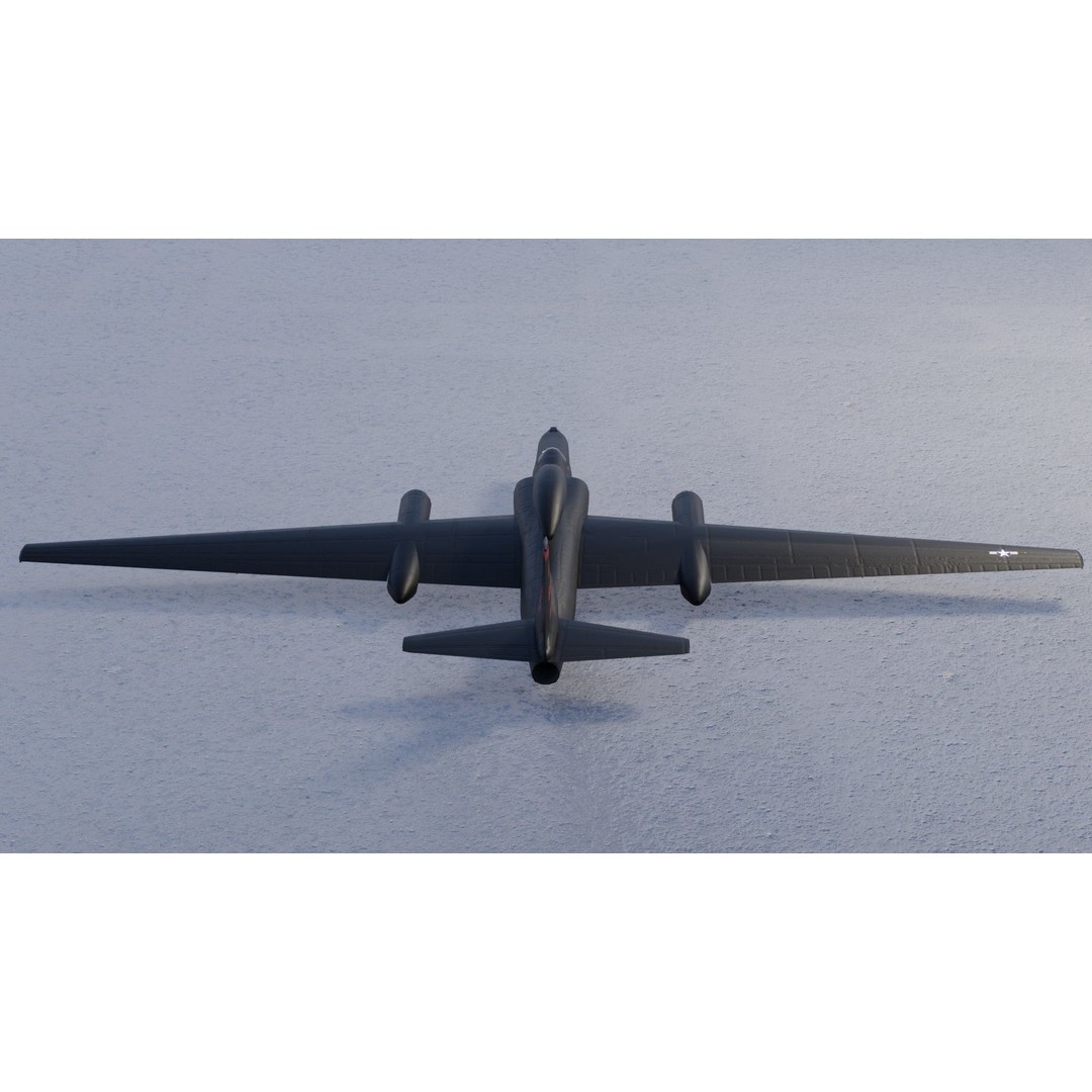 Lockheed U-2S Dragon Lady 3D Model – Low Poly Game Asset, FBX, PBR - View 8