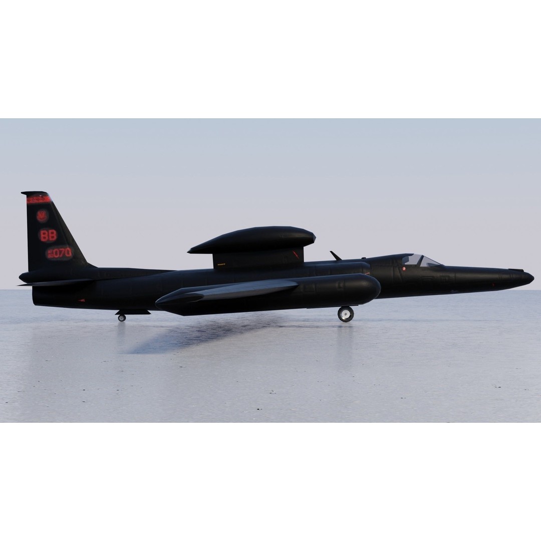 Lockheed U-2S Dragon Lady 3D Model – Low Poly Game Asset, FBX, PBR - View 9