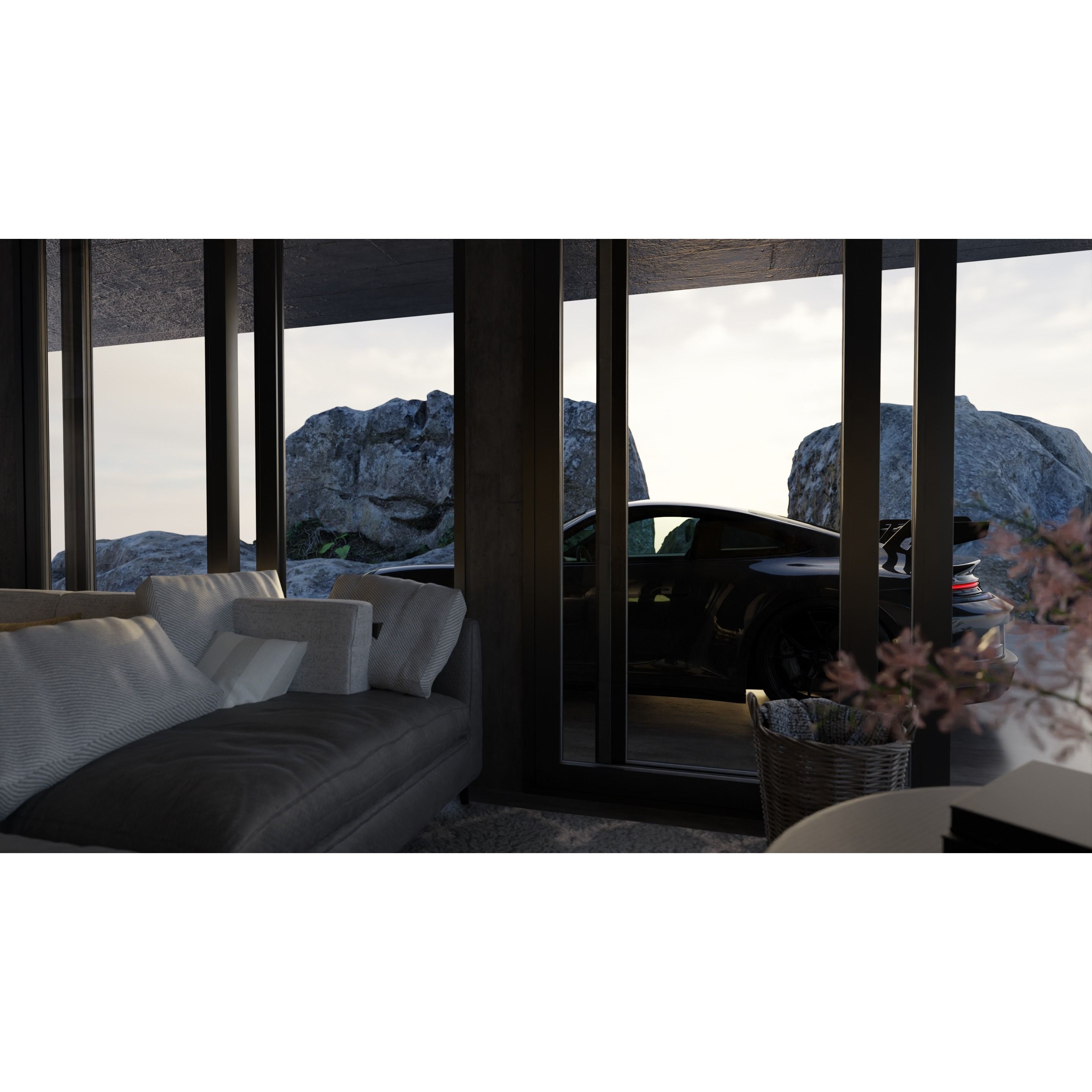 Automotive Villa Render Scene - Game-Ready 3D Model - View 7