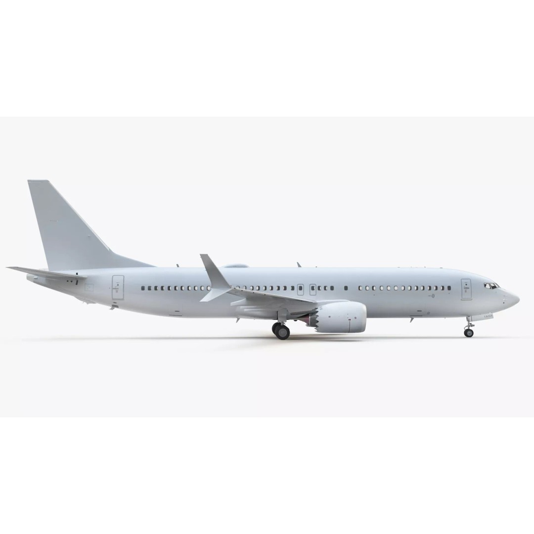 Boeing 737 MAX 8 3D Model – Rigged Aircraft for Maya, PBR Textures - View 12