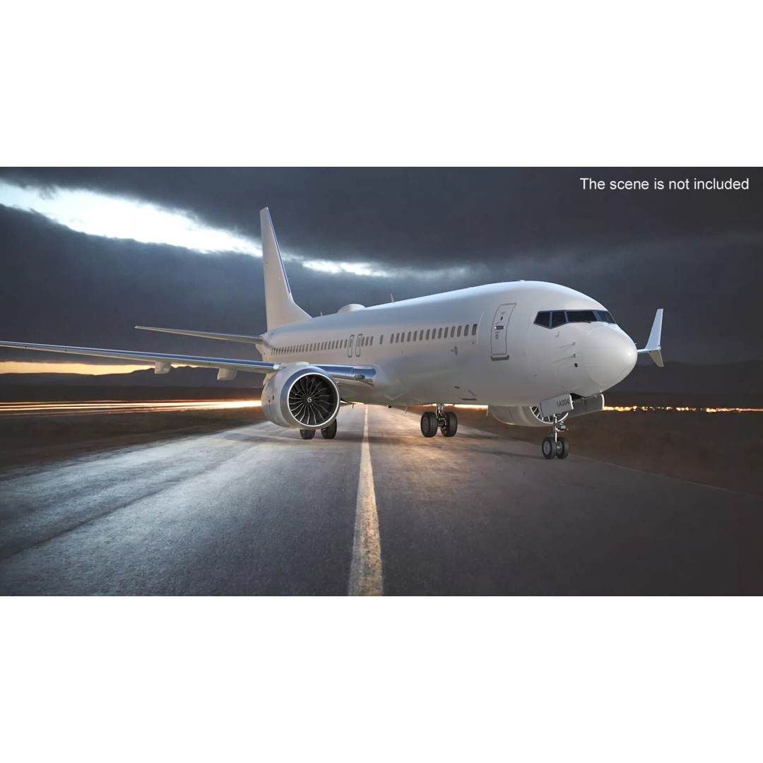 Boeing 737 MAX 8 3D Model – Rigged Aircraft for Maya, PBR Textures - View 4