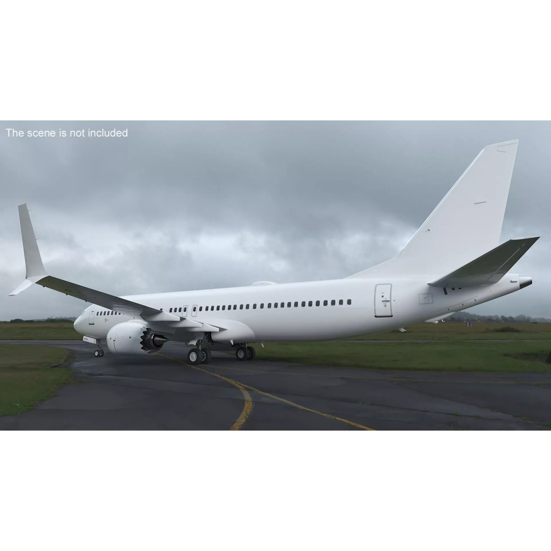 Boeing 737 MAX 8 3D Model – Rigged Aircraft for Maya, PBR Textures - View 5