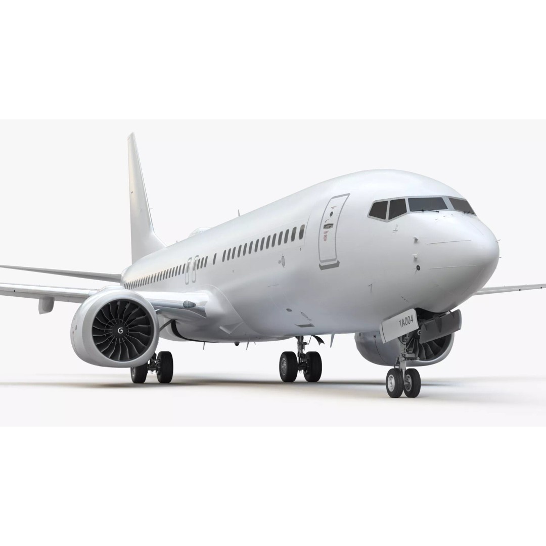 Boeing 737 MAX 8 3D Model – Rigged Aircraft for Maya, PBR Textures - View 9