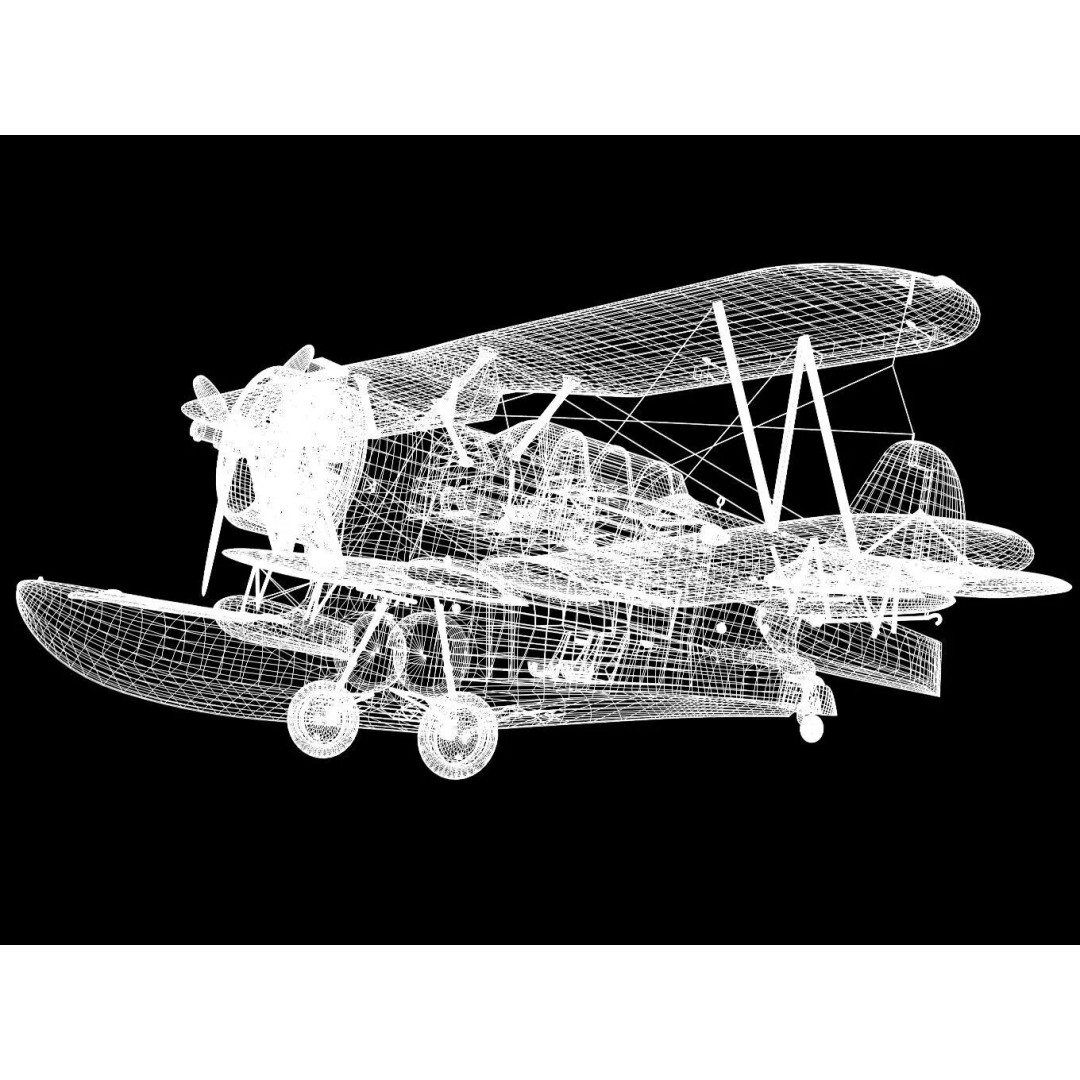 Grumman J2F Duck 3D Model – High Poly Amphibious Aircraft, FBX, OBJ