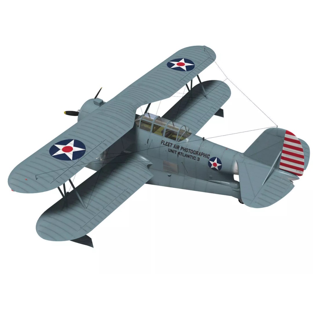 Grumman J2F Duck 3D Model – High Poly Amphibious Aircraft, FBX, OBJ - View 3