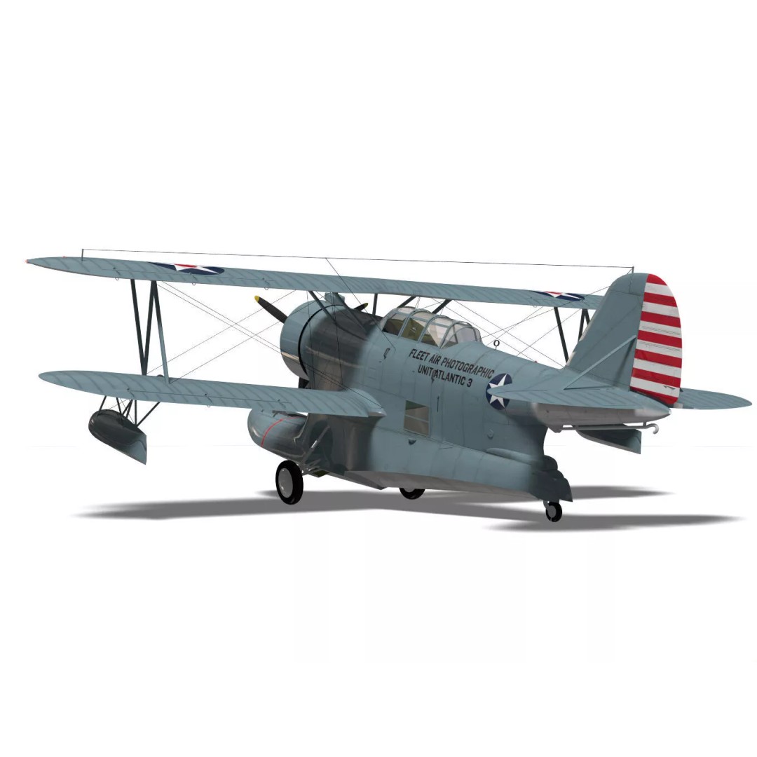 Grumman J2F Duck 3D Model – High Poly Amphibious Aircraft, FBX, OBJ - View 8