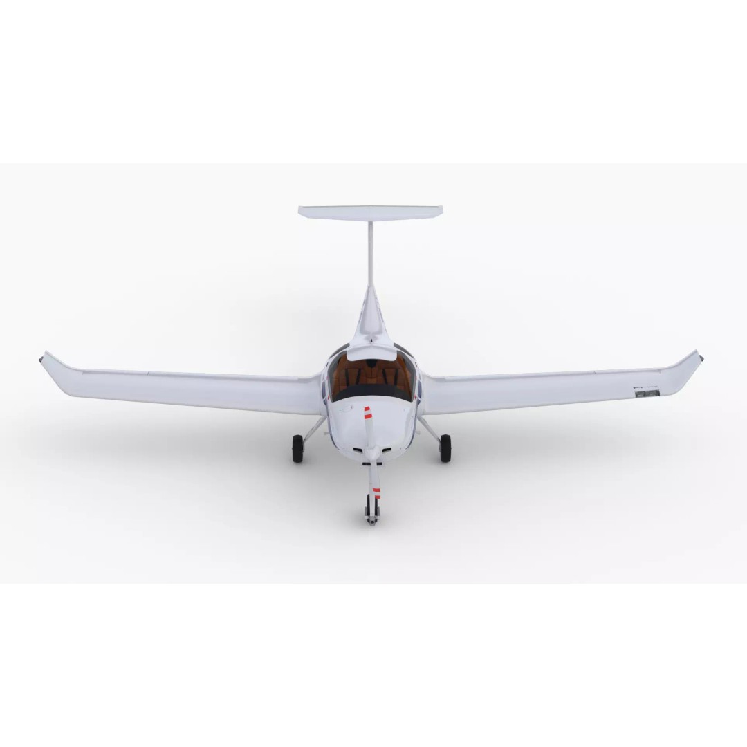 Diamond DA20 Aircraft 3D Model – Low Poly Rigged Game Asset, FBX - View 10