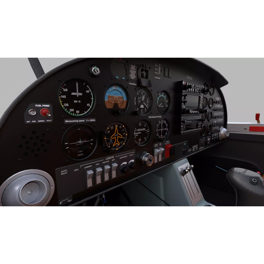Diamond DA20 Aircraft 3D Model – Low Poly Rigged Game Asset, FBX - View 18
