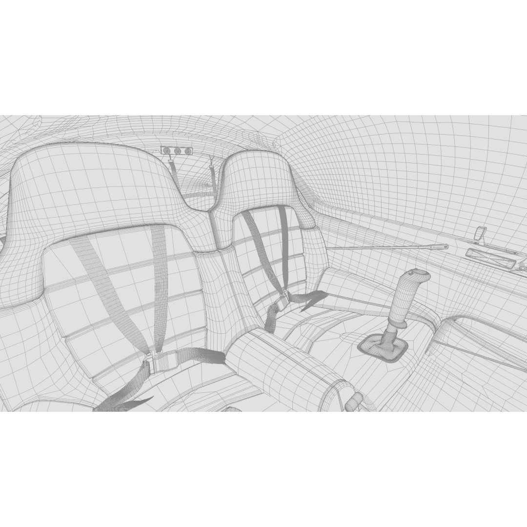 Diamond DA20 Aircraft 3D Model – Low Poly Rigged Game Asset, FBX - View 24