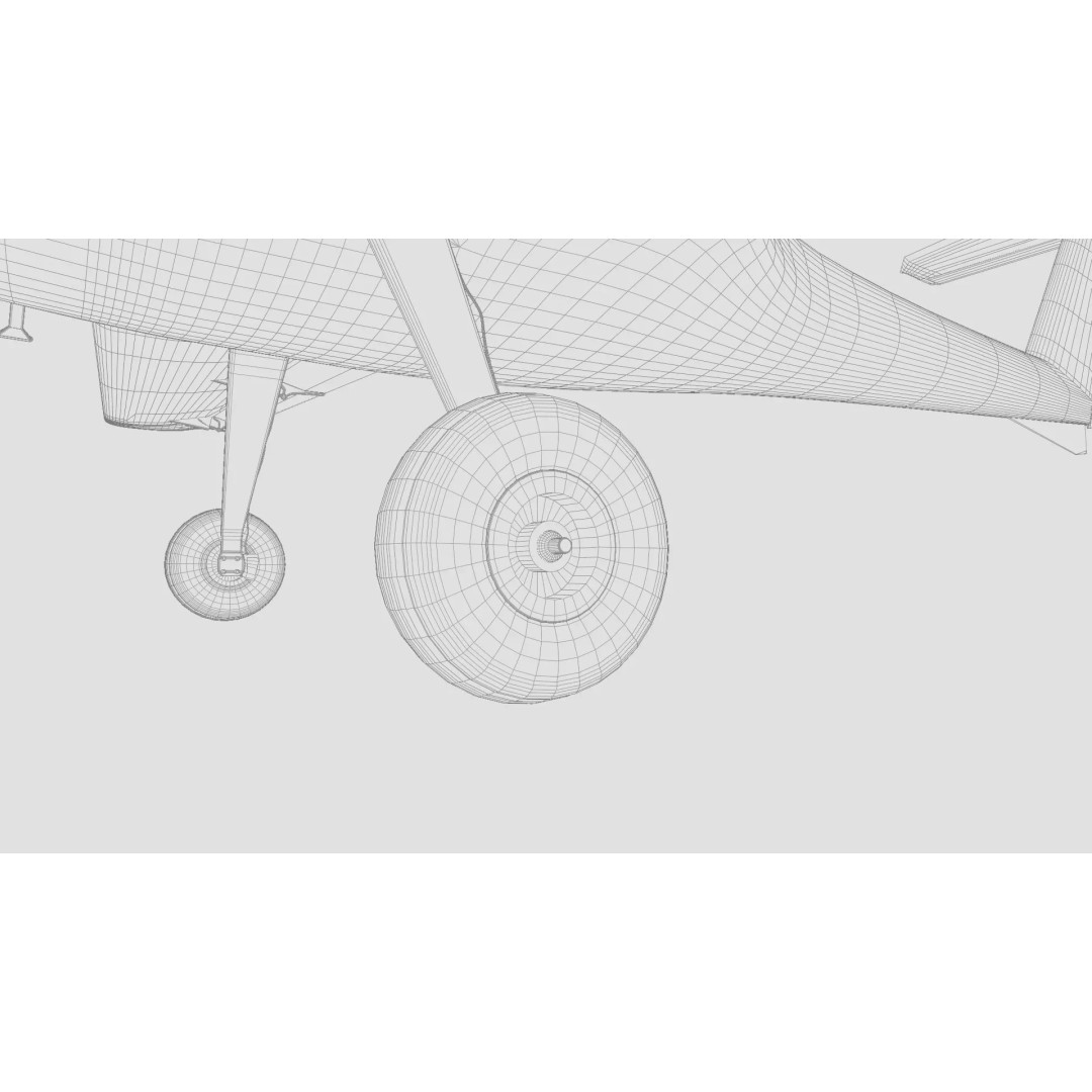 Diamond DA20 Aircraft 3D Model – Low Poly Rigged Game Asset, FBX - View 27